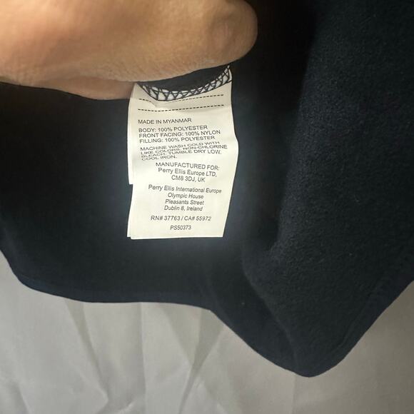 Perry Ellis Men’s Quilted Zip Jacket Navy Blue XXL - Picture 3 of 5